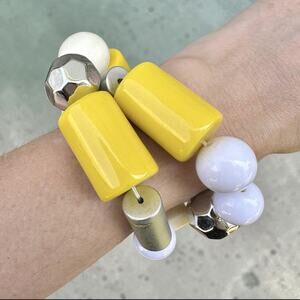 Subversive for Target Bracelet By Justin Giunta Chunky Lemon Yellow Modernist